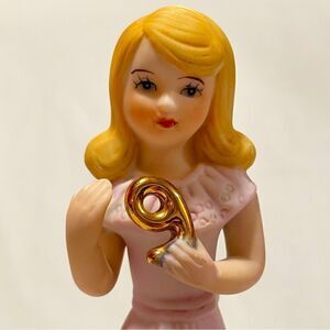 9th birthday cake topper Growing up birthday girls Vintage Enesco